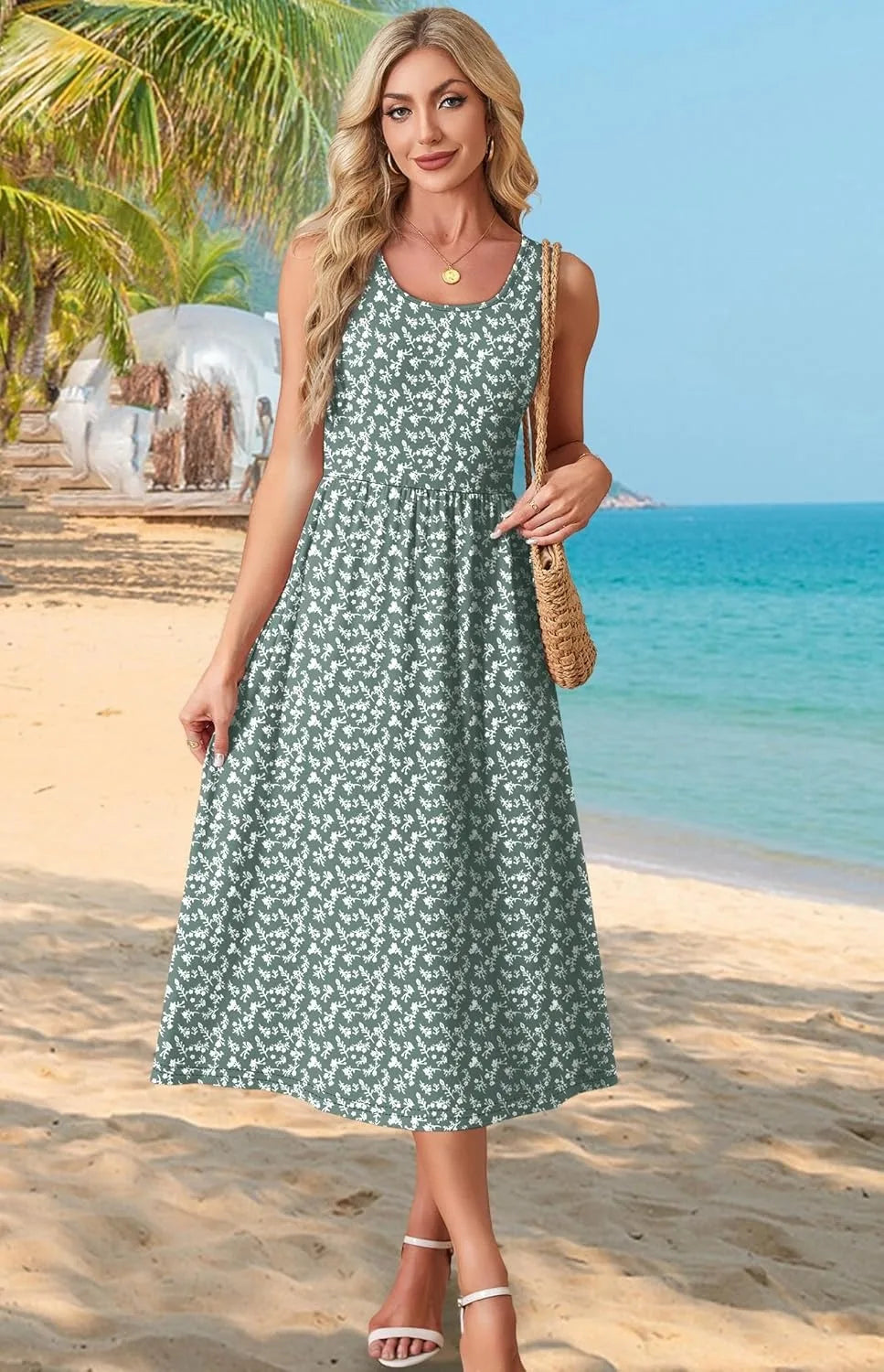Capri Floral Midi Sundress