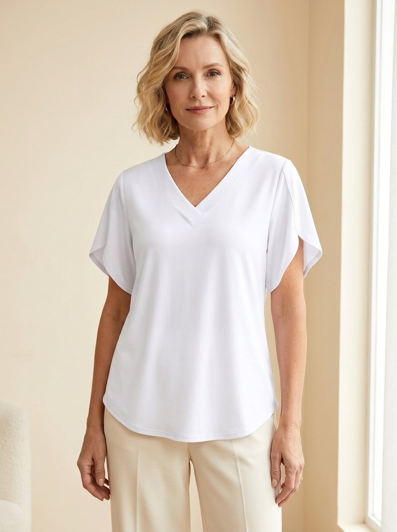 Elise Flutter-Sleeve Top