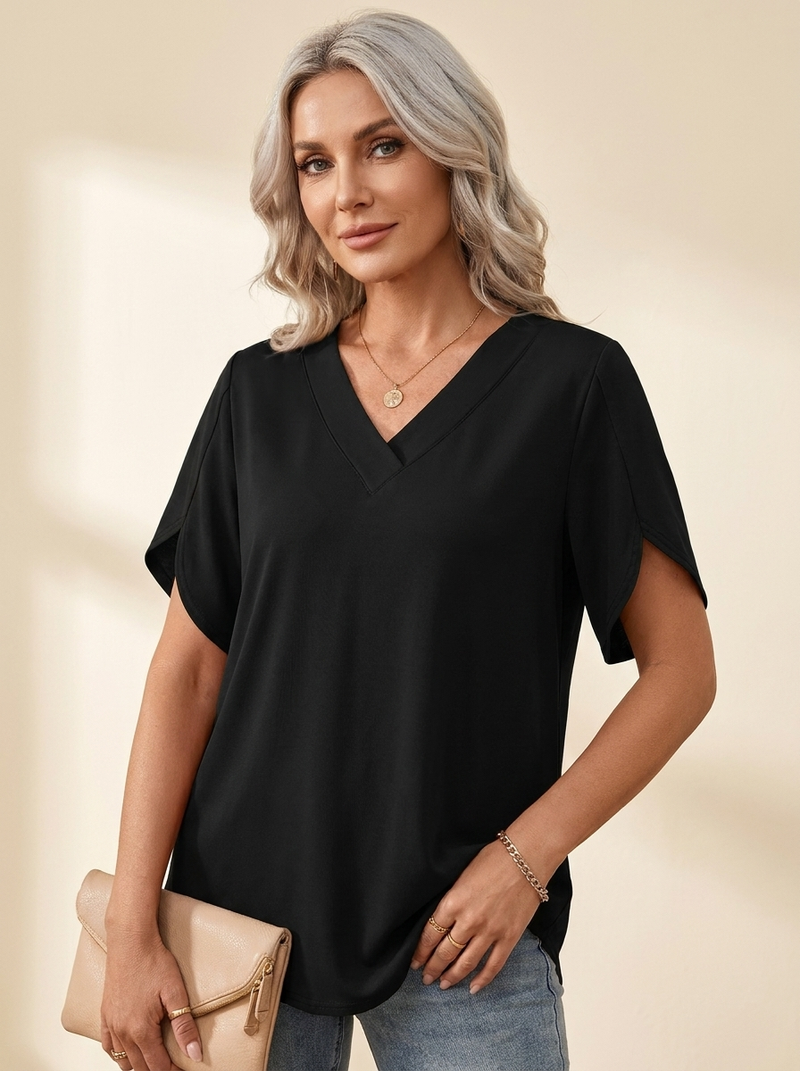 Elise Flutter-Sleeve Top