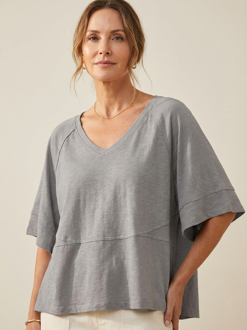 Marisol Flutter-Sleeve Top