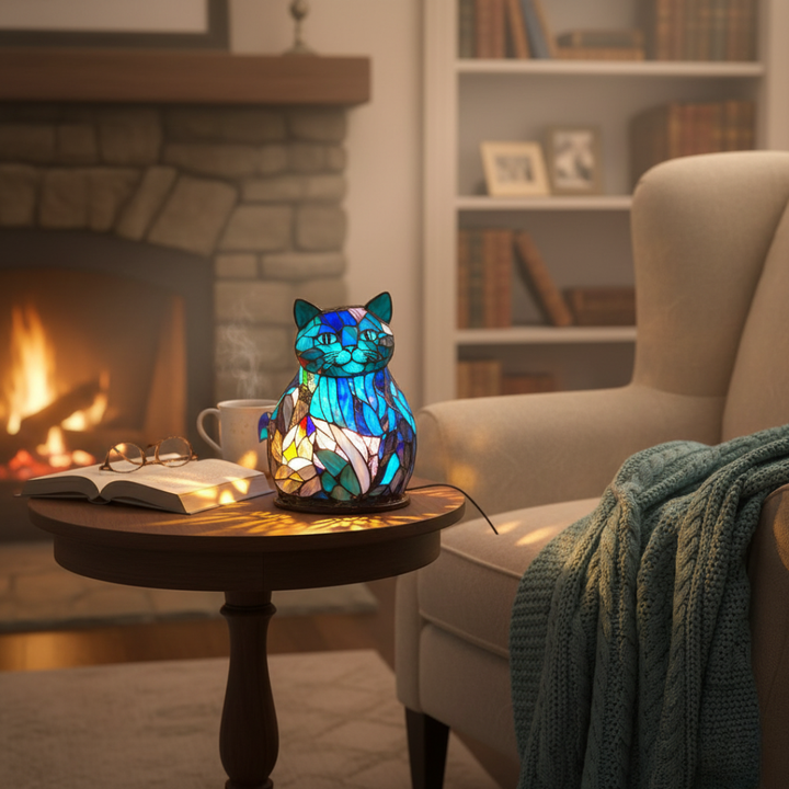 Garfield Enchanted stained-glass animal lamp