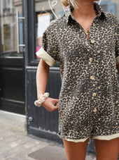 Mini Cheetah Print Romper