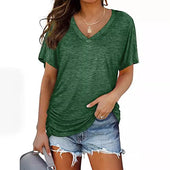 Soleil Ruched V-Neck Top