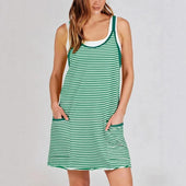 Riviera Striped Midi Dress