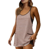 Riviera Striped Midi Dress