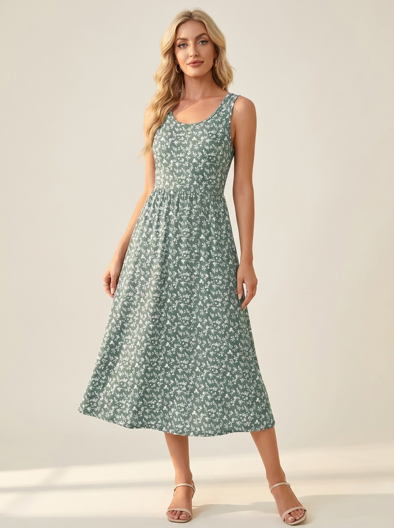 Capri Floral Midi Sundress