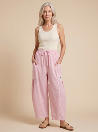 Portofino Wide-Leg Gingham Pants