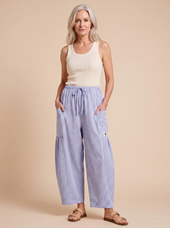 Portofino Wide-Leg Gingham Pants