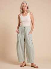 Portofino Wide-Leg Gingham Pants