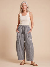 Portofino Wide-Leg Gingham Pants