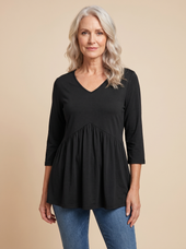 Verona V-Neck Babydoll Top