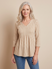 Verona V-Neck Babydoll Top
